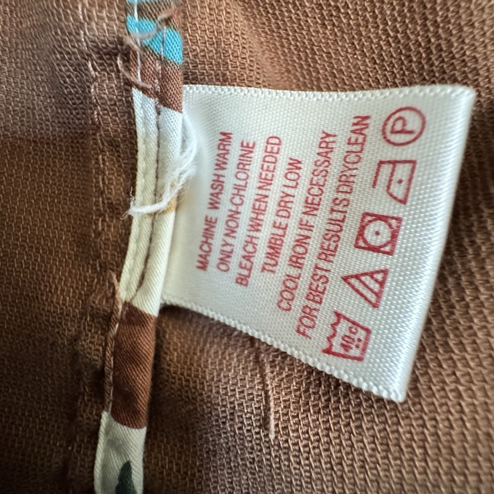 Tommy Bahama Stretch Jacket‎ L Brown Embroidered Western Boho Floral Lined - Picture 6 of 13